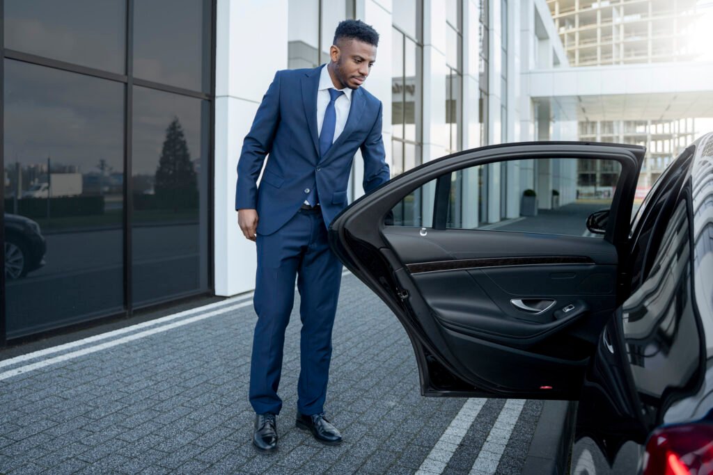 Businessmen Elegant Uber Driver Giving Taxi Ride 1024x683